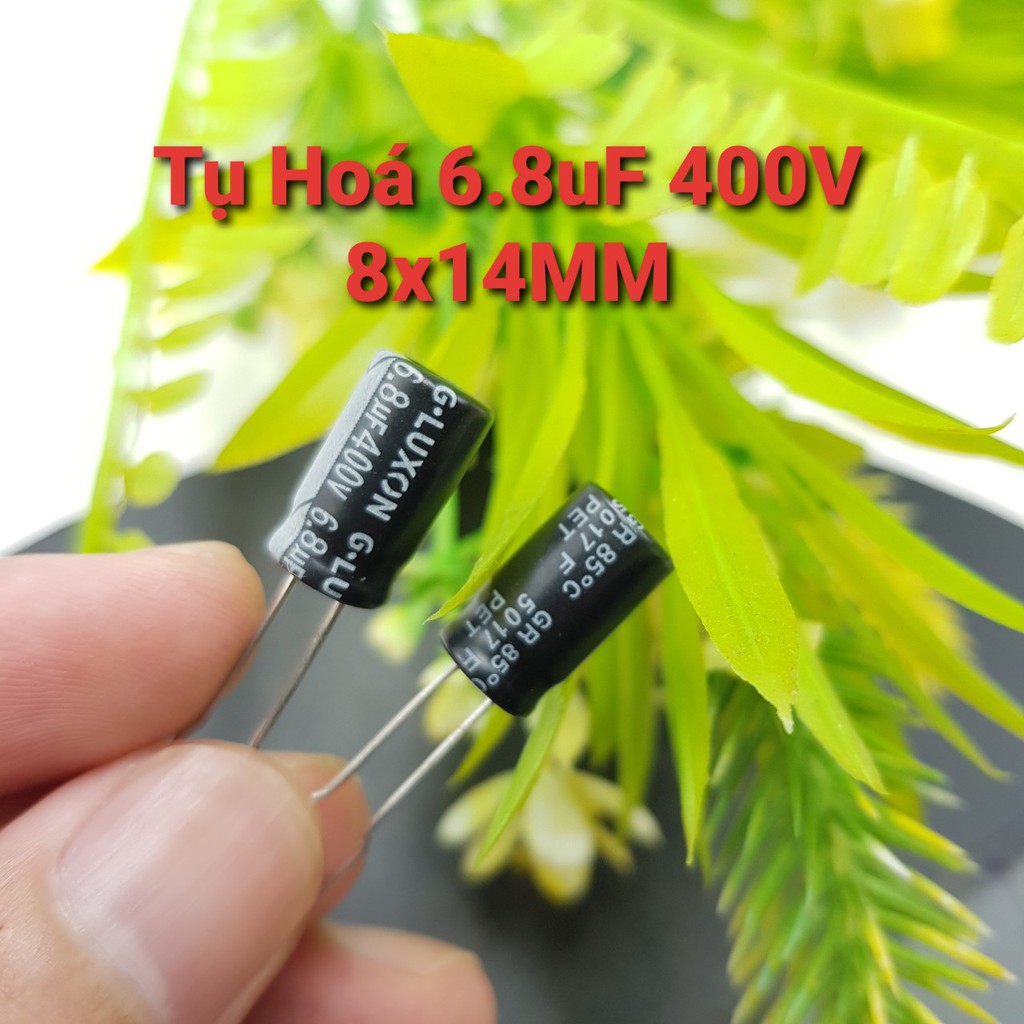 [COMBO 5C 10C 20C Giá Rẻ] Tụ Hóa 6.8uF 400V 8x14MM Tụ Phân Cực Lọc Nguồn Cho Mạch Điện