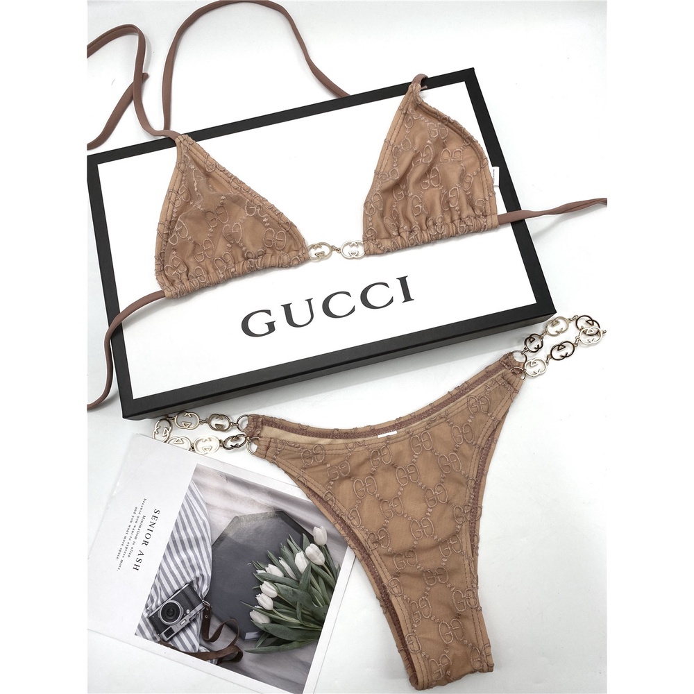 GUCCI Bộ Đồ Lót Ren Quyến Rũ Sang Trọng Cho Nữ