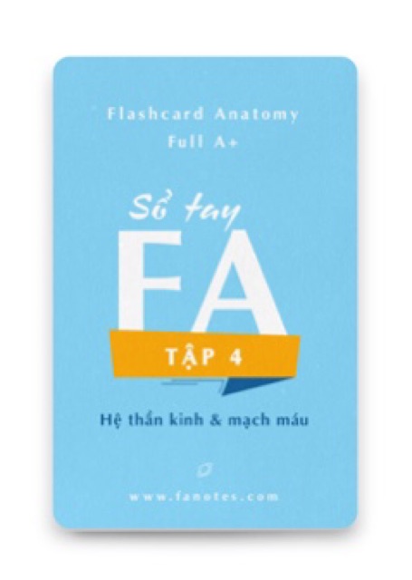 Flashcard Anatomy Sổ tay FA (bản Tiếng Việt)