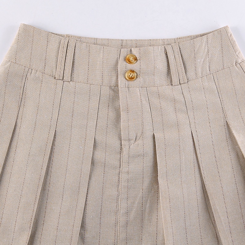 Chân Váy Ren Xếp Ly Phối Nút Thời Trang Cho Nữ