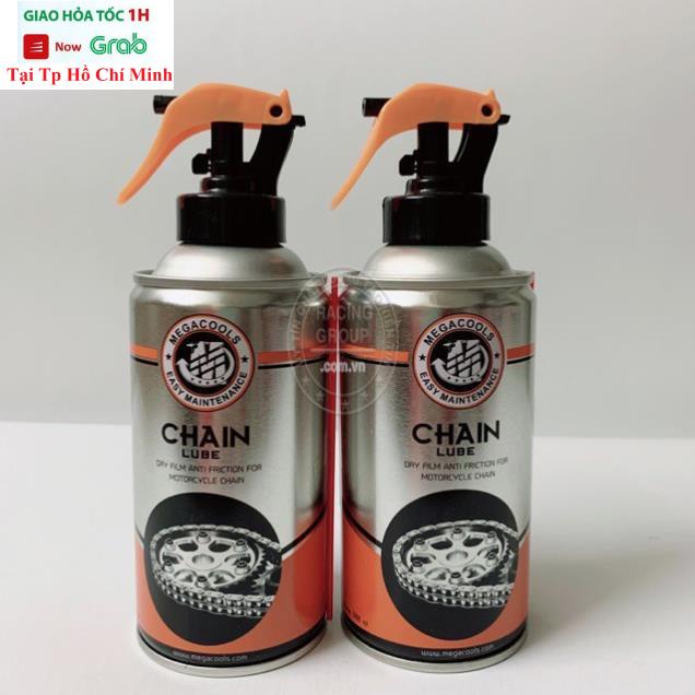 Chai Dưỡng Sên Megacools Chain Lube 300ml - Dưỡng Sên Xích, Sên Trần, Sên Phốt Cao Su Xe Máy