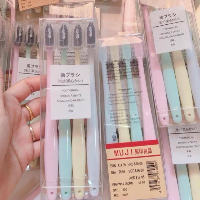 Set 4 bàn chải lúa mạch