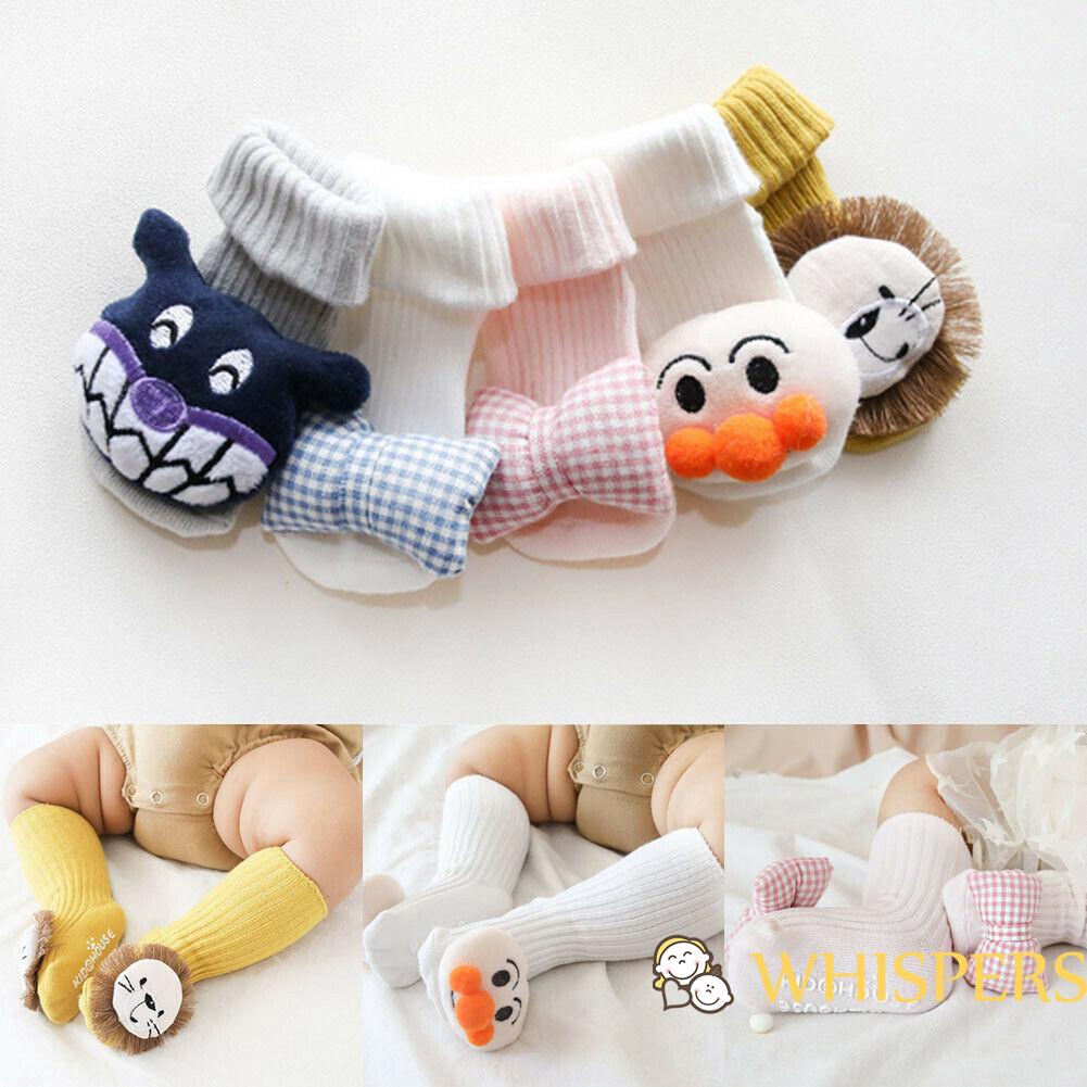 Vớ cotton chống trượt in hình dễ thương cho bé