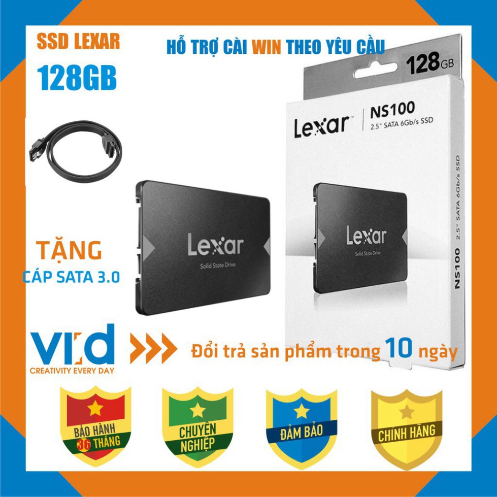 BDFD [CHÍNH HÃNG]Ổ cứng SSD 128GB Lexar, SSD 120GB( KingSpec, Kingfast, Klevv Suneast)-Tặng cáp sata 3.0 - Bảo hành 36 t