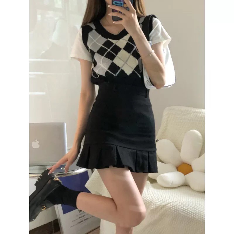 Chân Váy Cạp Cao Xếp Ly 2021