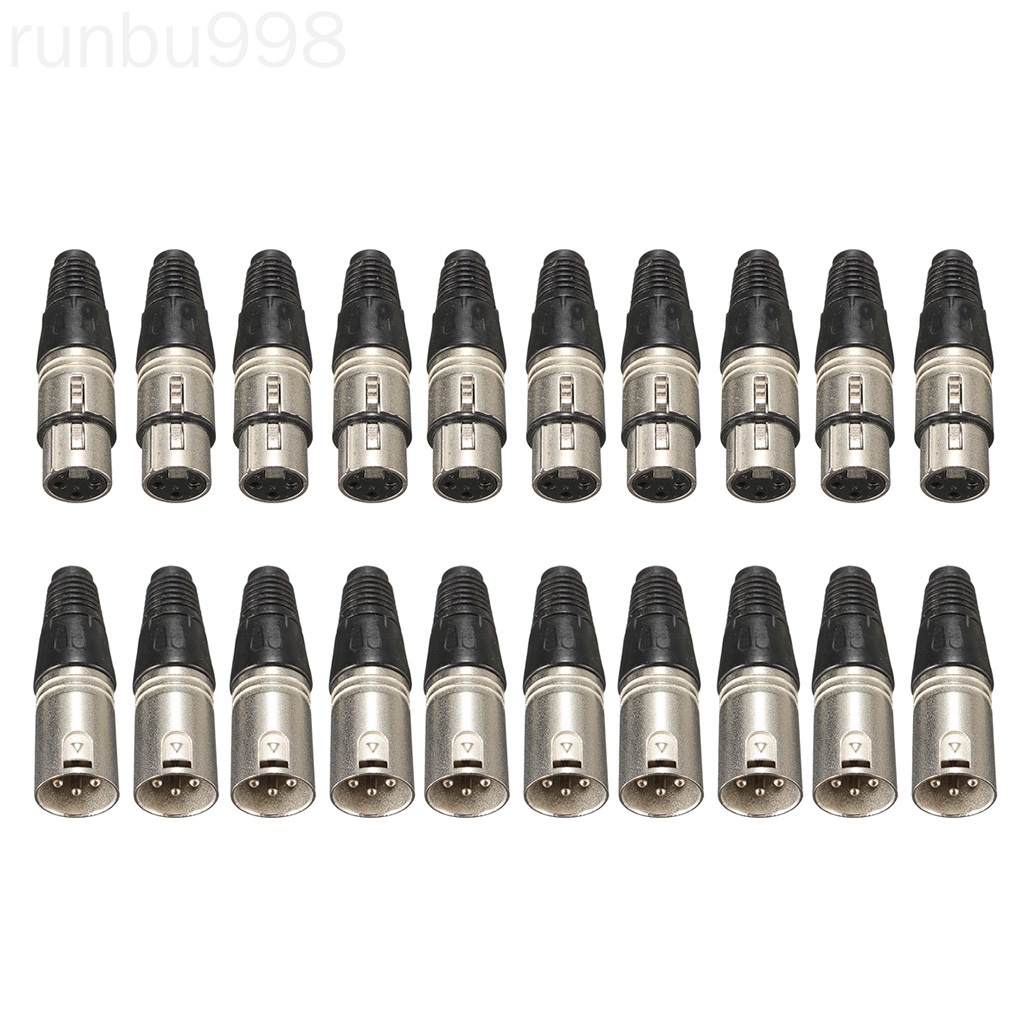 Set 10 cặp giắc cắm âm thanh XLR 3 pin chuyên dụng