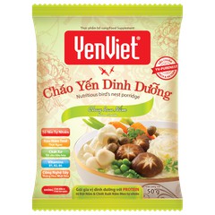 1 BỊCH CHÁO YẾN VIỆT VỊ THỊT BẰM, GÀ, CHAY RAU NẤM - GÓI 50G