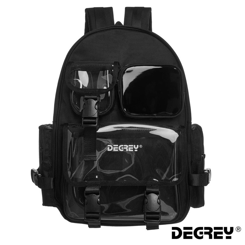 Balo Degrey Black Backpack 2810 Clothes Shop Balo Đi Học Đen Ulzzang Unisex