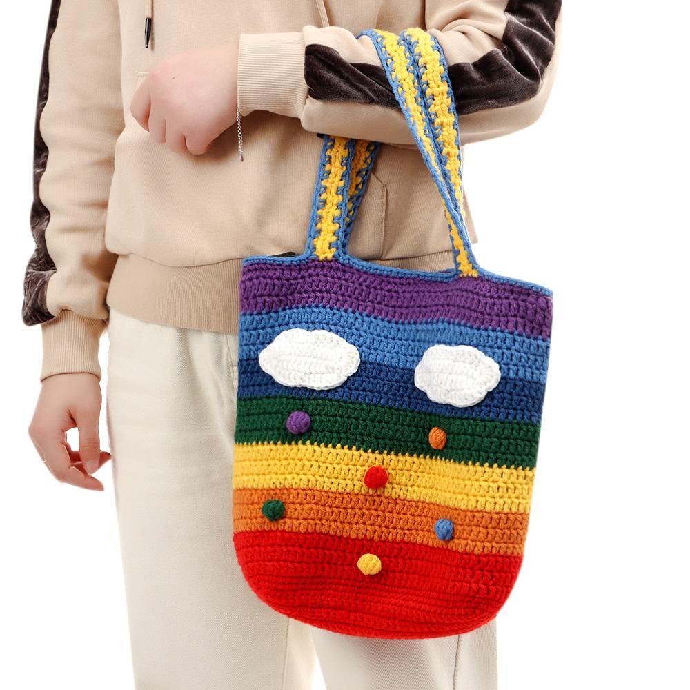 Túi Xách Đeo Vai Dung Tích Lớn Đan Len Thời Trang Cho Nữ MIHAN1 MIHAN1