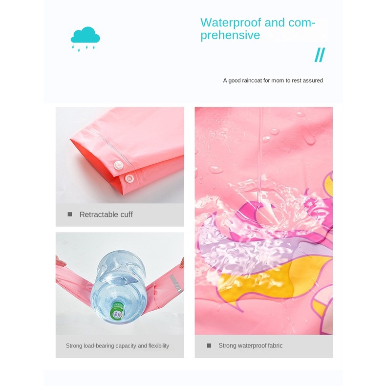 Áo Mưa Hoạt Hình Dễ Thương Cho Bé