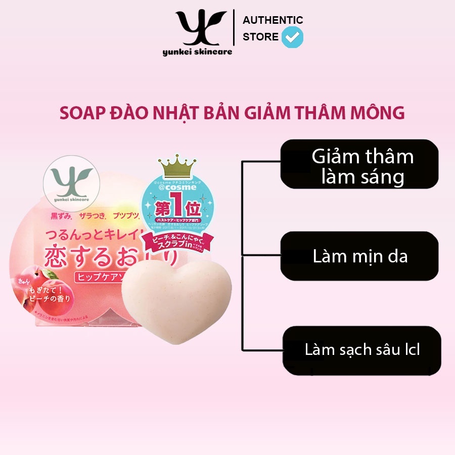 Soap đào giúp mờ thâm Mông Pelican Hip Care Soap (80g) Nhật Bản