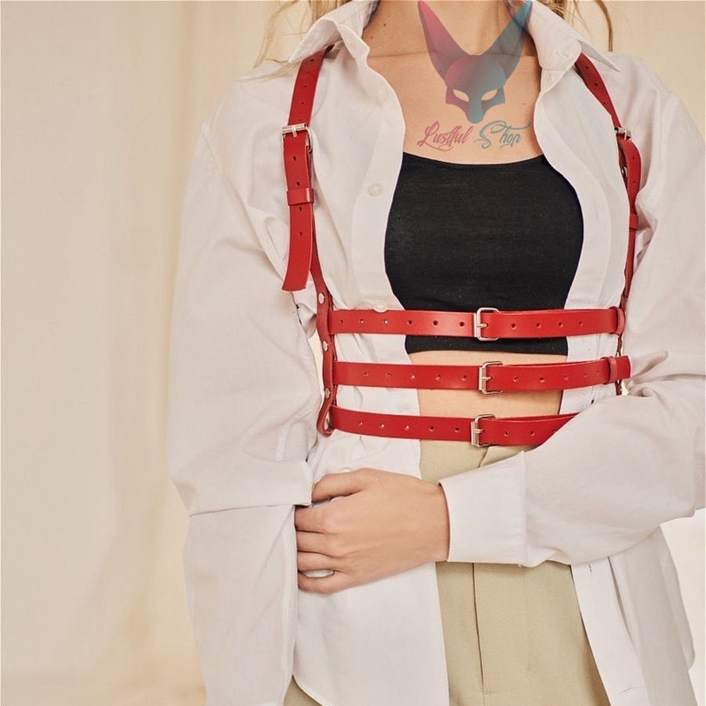 Thắt Lưng Da Màu Đen Phong Cách Harajuku Gothic Có Thể Điều Chỉnh Cho Nữ 2021