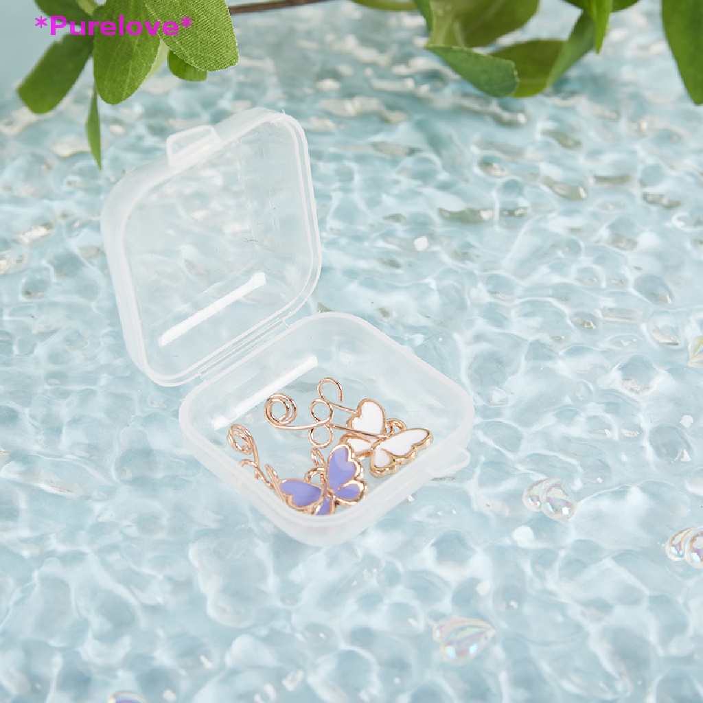 Set 5-50 Hộp Nhựa Vuông Trong Suốt Đựng Trang Sức Tiện Dụng Mới