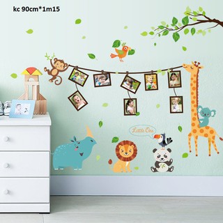 Decal dán tường vườn thú khỉ