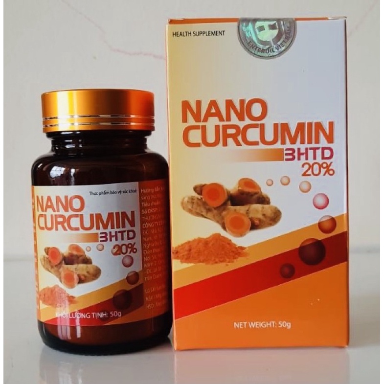 Nanocurcumin 3HTD 20% dạng bột Hộp 50gram, Viện Hàn lâm KH&CN Việt Nam (Vast)