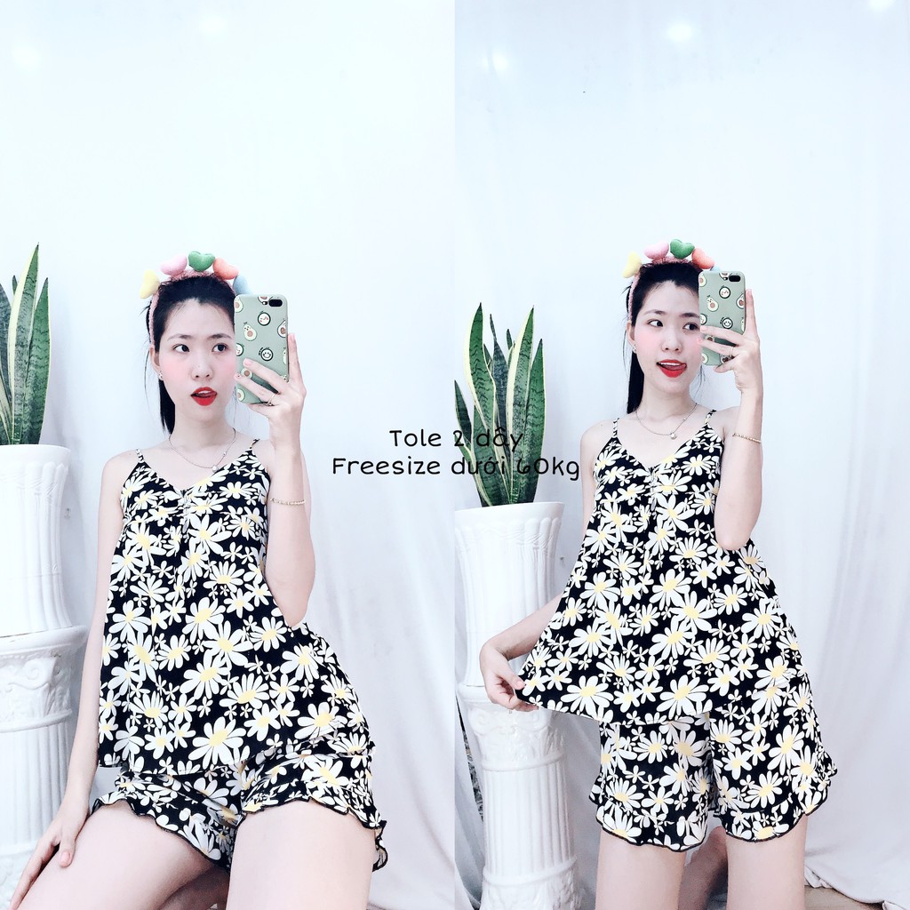 Đồ Ngủ Nữ Pijama Mặc Nhà 2 Dây Lụa Tole Cực Cool | BigBuy360 - bigbuy360.vn