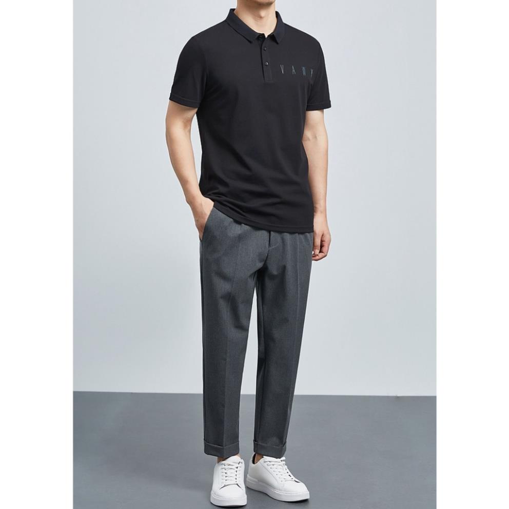 Áo polo, áo thun nam THÊU CHỮ cổ bẻ ngắn tay vải CVC full size K12- TSSTORE95