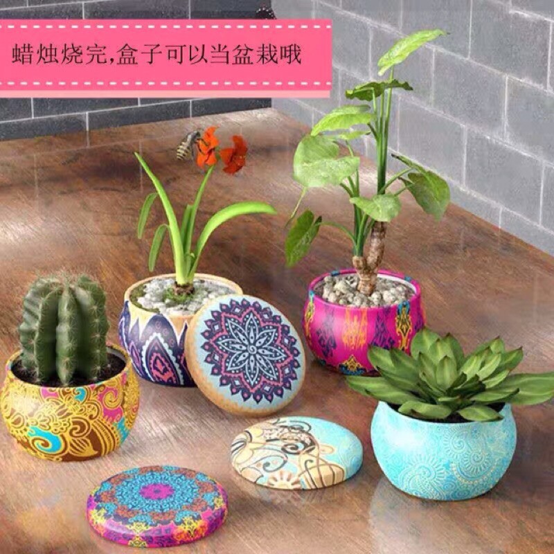 Set 4 lọ nến thơm nến decor - nến hoa thơm