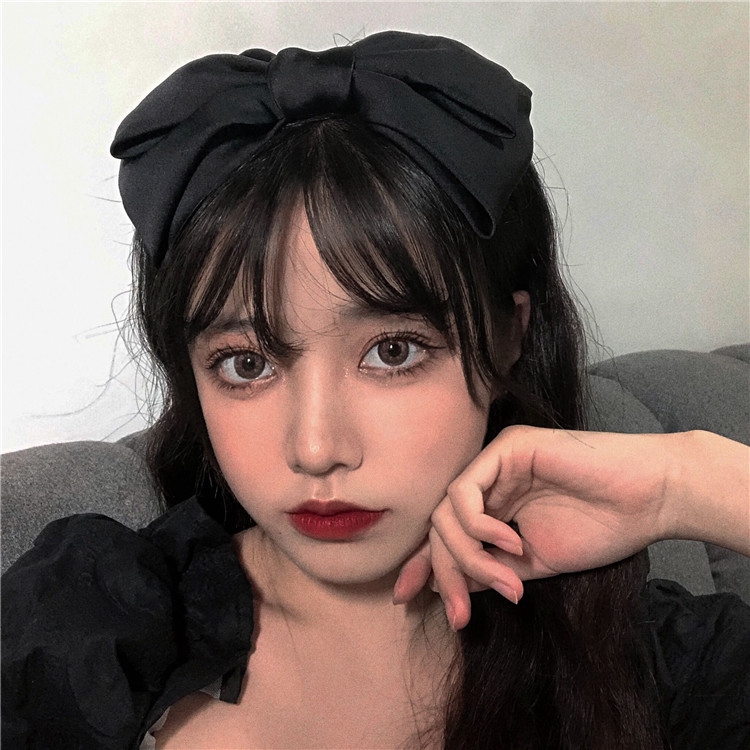 Cài tóc nơ đơn giản màu đen