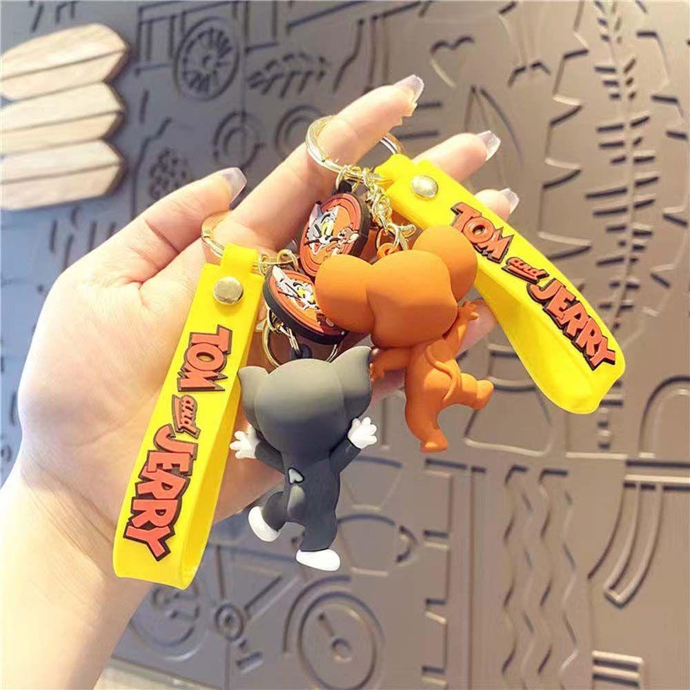 DARNELL Móc Khóa Hình Mèo Hoạt Hình Tom Dễ Thương