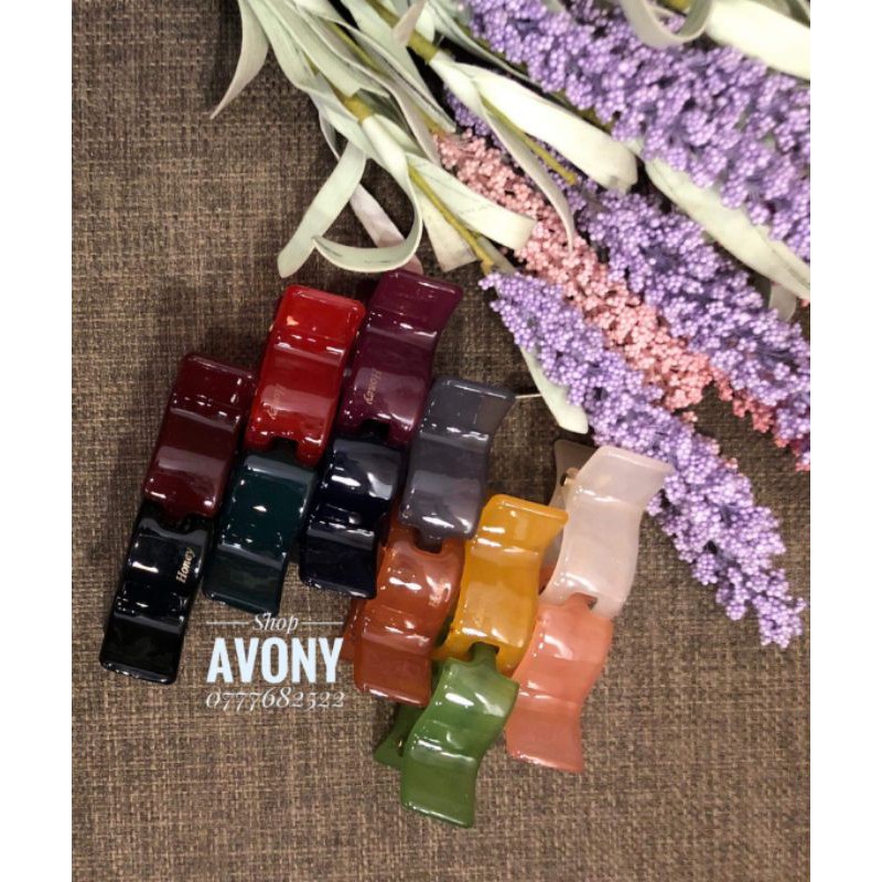 1 Kẹp càng cua 3 răng nhí màu trơn - honey 🍯 size mini