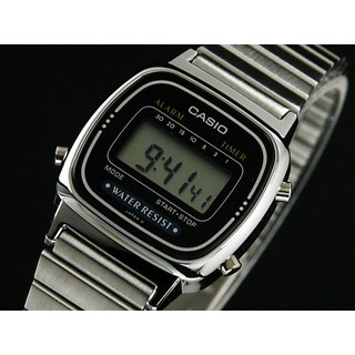 Đồng Hồ nữ Casio La670WA mặt đen\