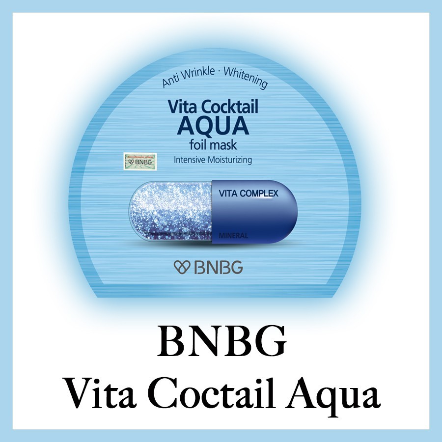 Combo 5 Mặt nạ Cấp ẩm BNBG Vita Cocktail Aqua Foil Mask - Intensive Moisturizing 30ml x 5