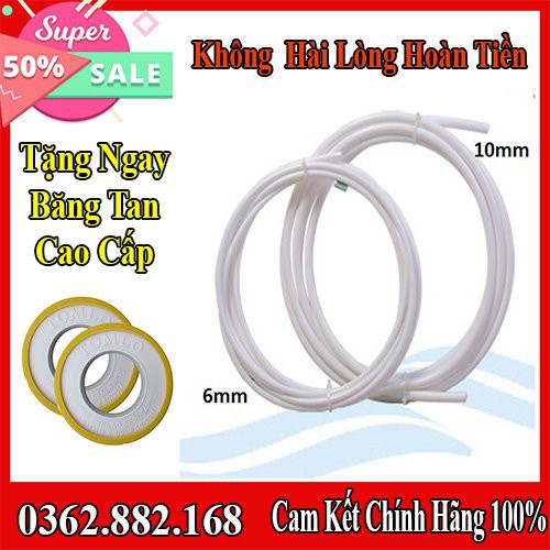 [Chính Hãng + Có video] Dây Cấp Máy Lọc Nước RO 6mm 10mm, Ống Dẫn Nước Máy Lọc Siêu Bền, Chống Chuột