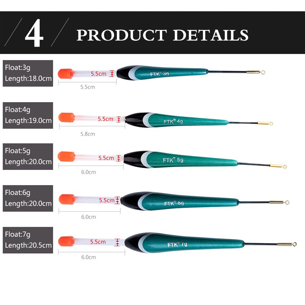 Set 5 Phao Nổi Câu Cá Nhiều Kích Cỡ Thời Trang