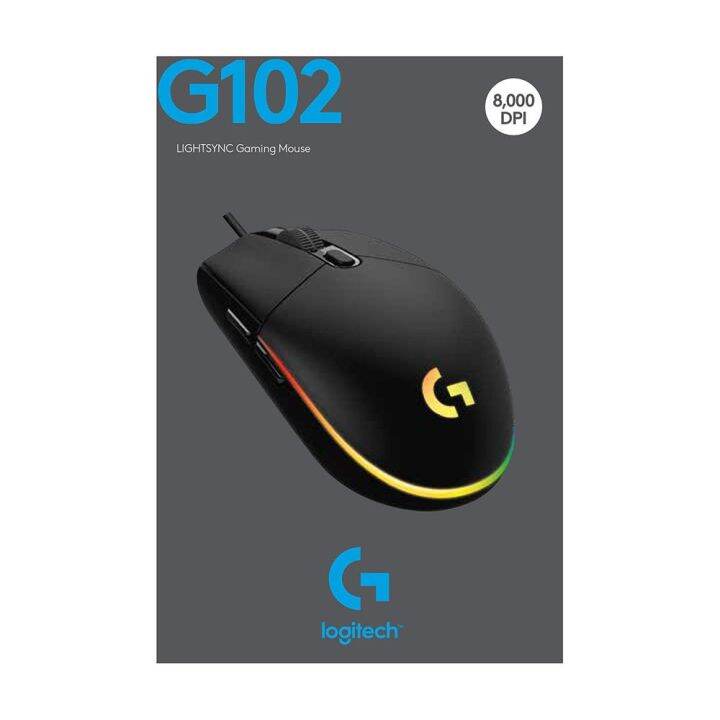 Chuột có dây Logitech G102 LIGHTSYNC RGB Đen - Hàng Chính Hãng
