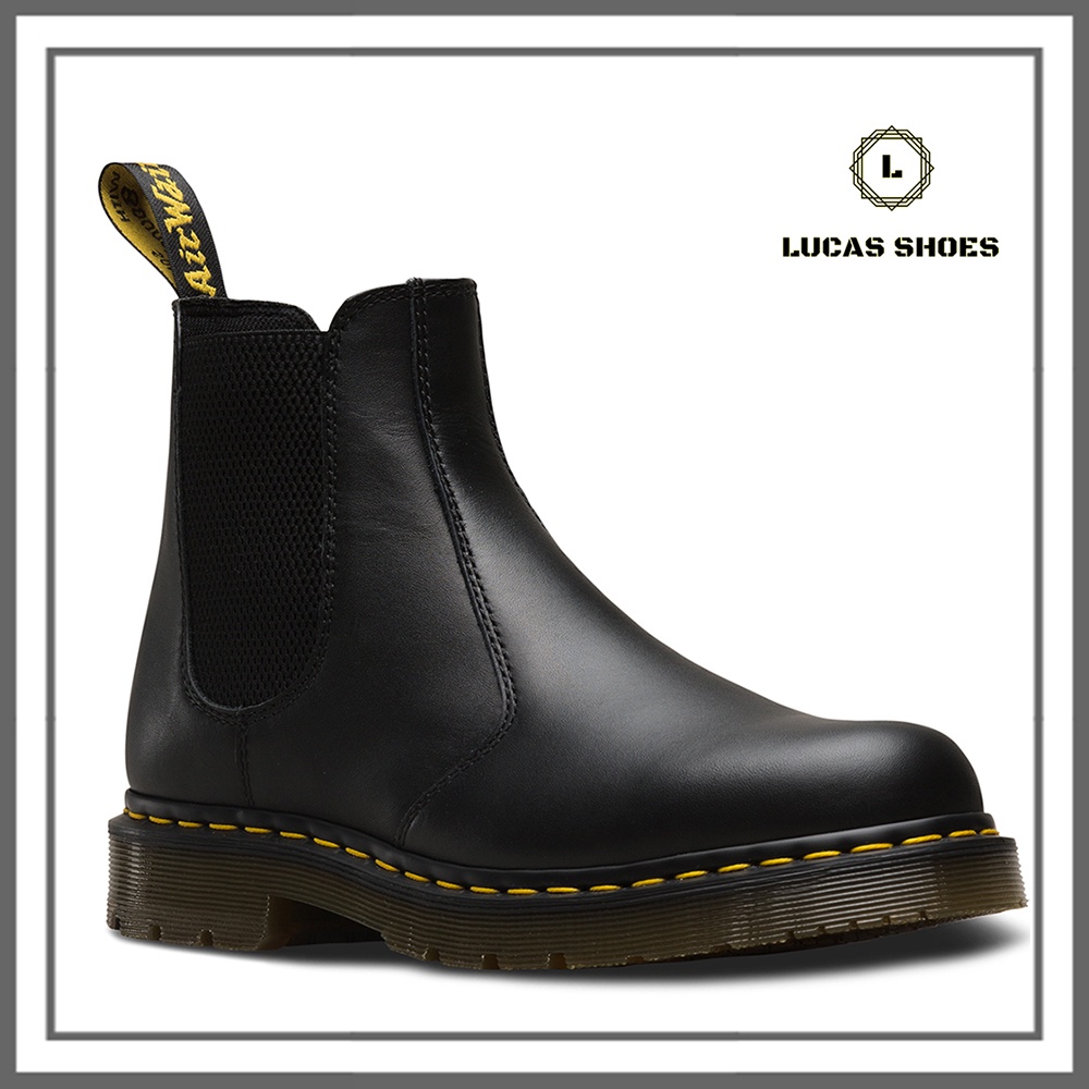 Giày Đốc Chelsea Boots Dr.2976 Da bò đen size 35-&gt;44, Lucas Shoes bảo hành 1 năm