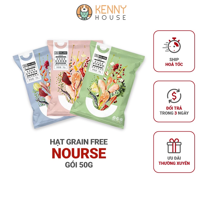 [Rẻ vô địch] Thức ăn hạt cho mèo Nourse Grain Free dinh dưỡng cao tốt cho mọi giai đoạn phát triển 50g