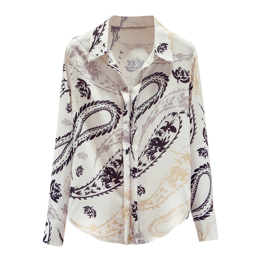 Áo Sơ Mi Nữ Tay Dài In Họa Tiết Cổ Điển Thời Trang Xuân Thu 2021 | BigBuy360 - bigbuy360.vn