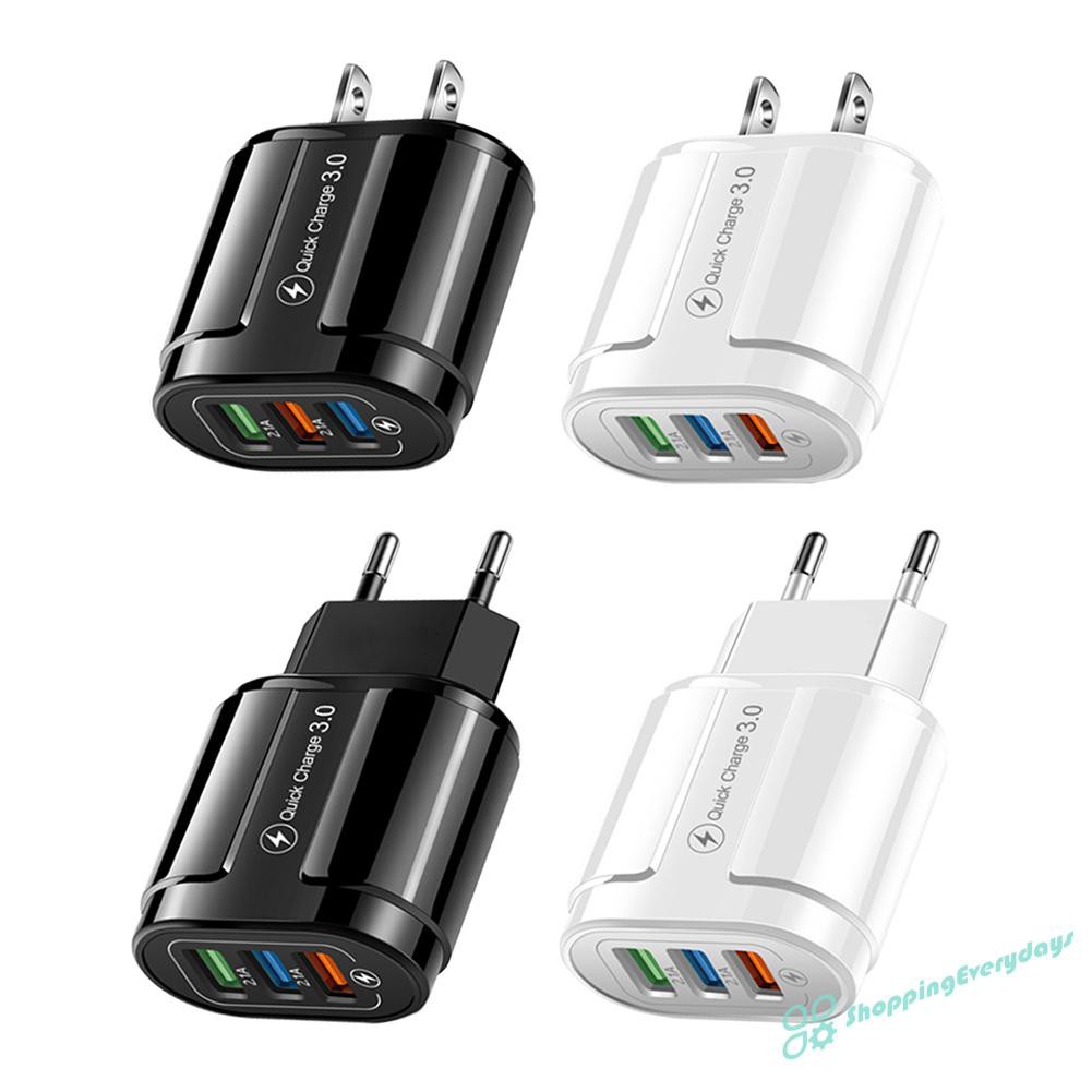 Củ Sạc Nhanh Qc3.0 3 Cổng Usb