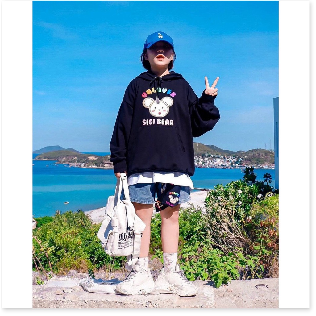 Áo hoodies mặt gấu form rộng to y hình XỊN XÒ , HOT HÈ 2021 THỜI TRANG KME FASHION