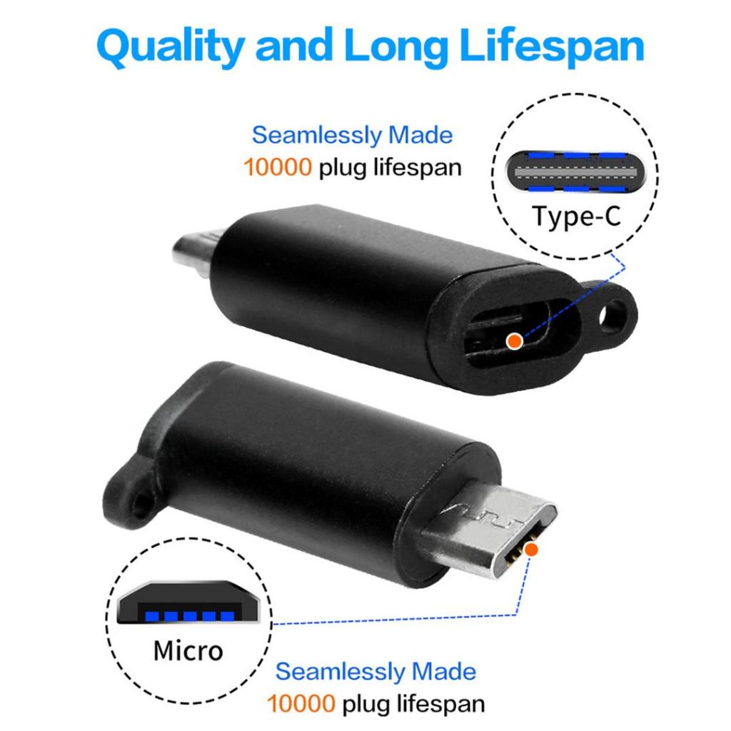 Đầu Chuyển Đổi USB-C Sang Micro USB Có Móc Khóa