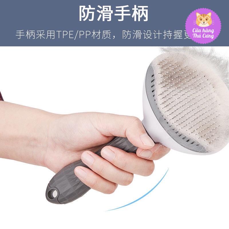 Lược chải lông chó mèo Lược nút bấm lớn chính hãng đóng hộp gỡ rối cho chó mèo