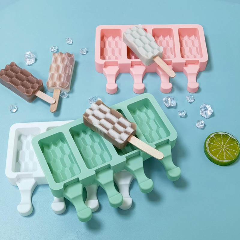 Khuôn Silicone Làm Kem 4 Ngăn Chống Dính