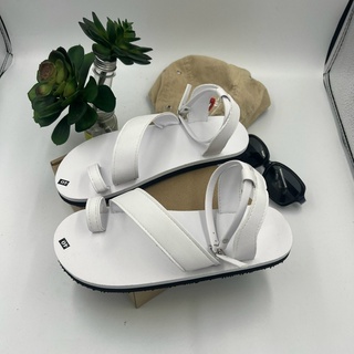 Dép xăng đan nữ đế bằng màu trắng ( sandal đồng nai )