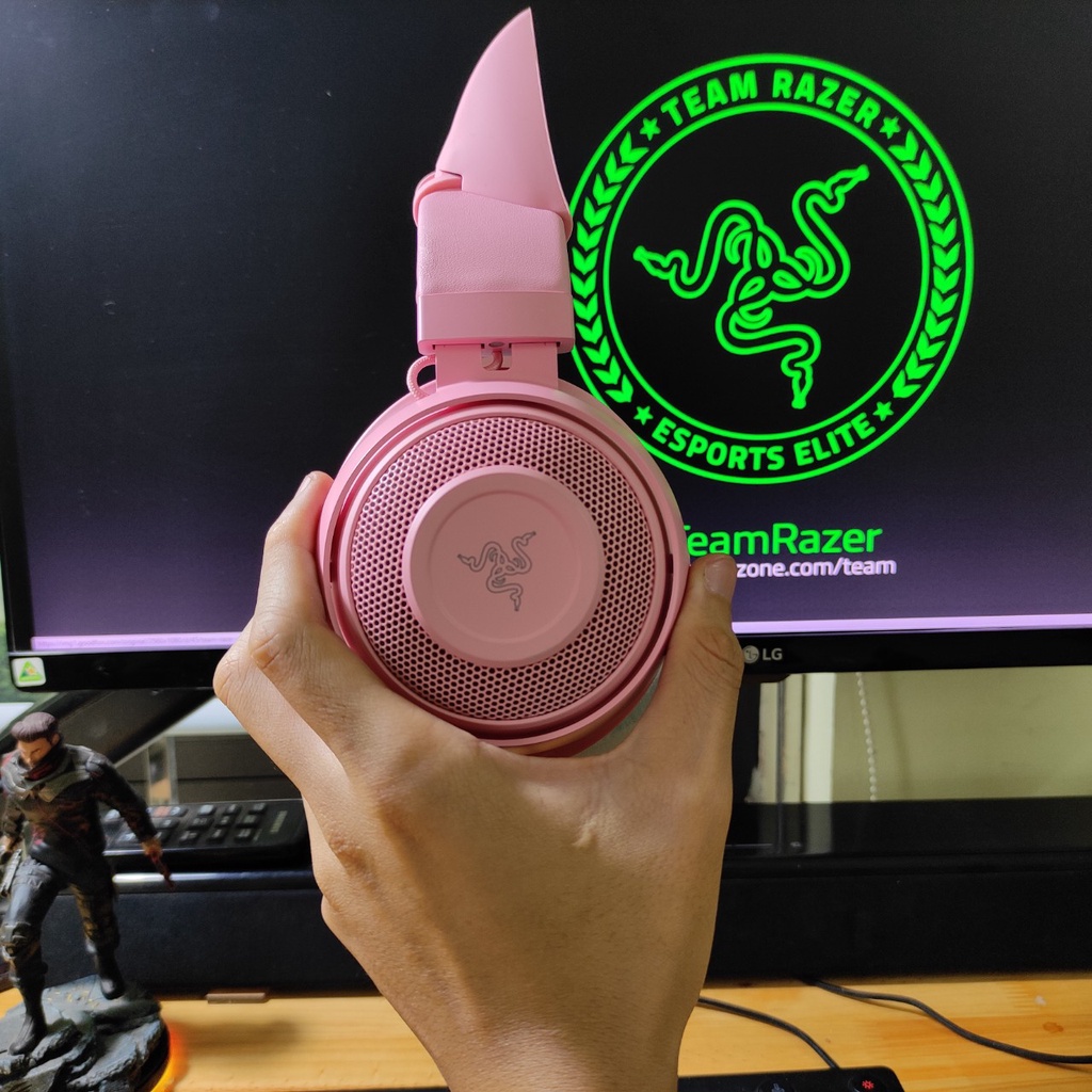 Tai nghe chụp tai  Razer Kraken Quartz Pink Edition màu hồng - Chính hãng Razer màu hồng dành cho bạn nữ