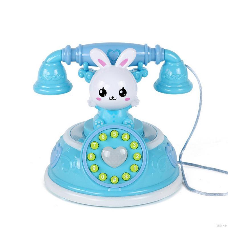 Kids Roly Play Telephone Toys W/Light Music Pretend Play Toys Baby Education Birthday Gift 🍭 ruiaike 🍭