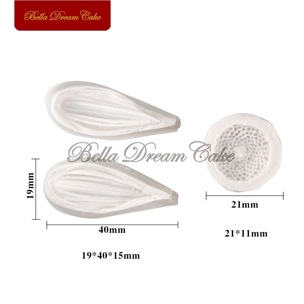 Set 3 Khuôn Silicone Tạo Hình Cánh Hoa Cúc Mini Trang Trí Bánh