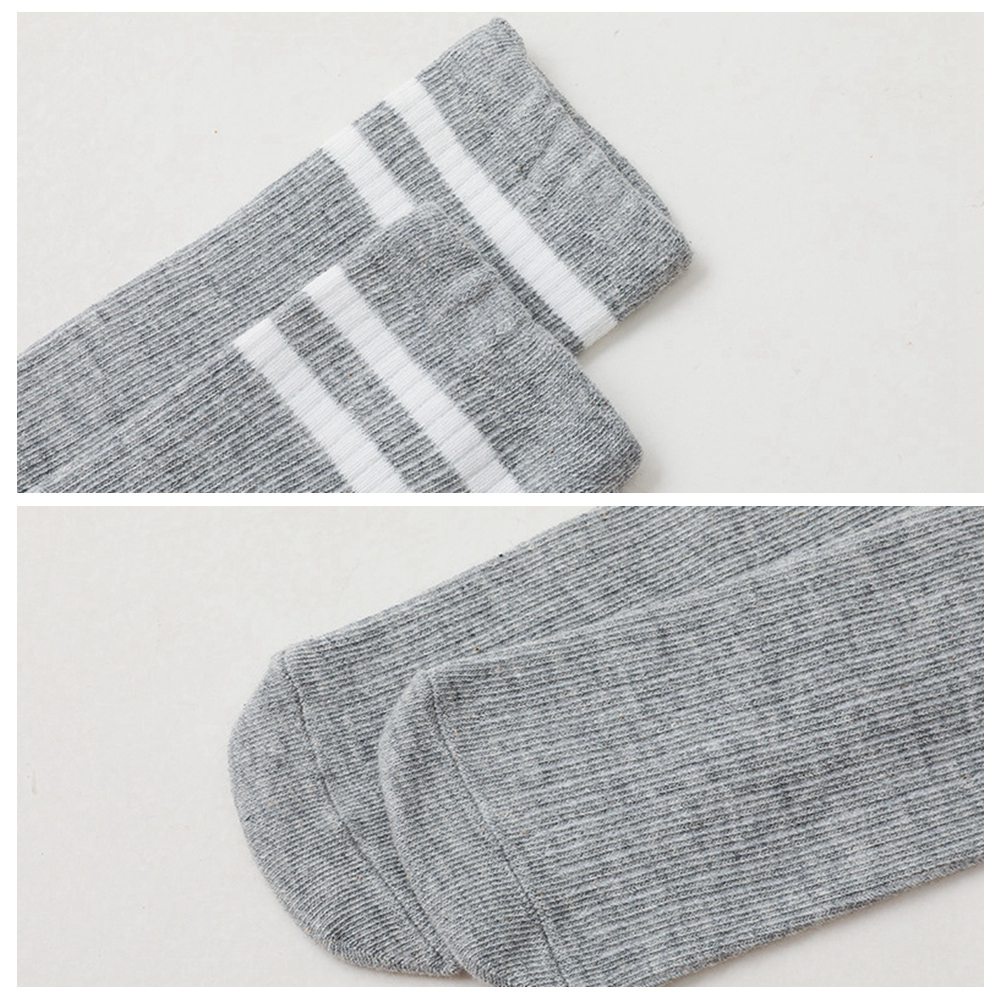 Vớ Cotton Dài Qua Gối Kẻ Sọc Trắng Cho Bé Gái