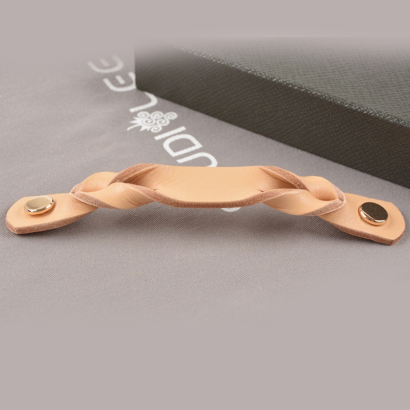 Tay Nắm Cửa Chất Liệu Da Bò Phong Cách Retro Châu Âu