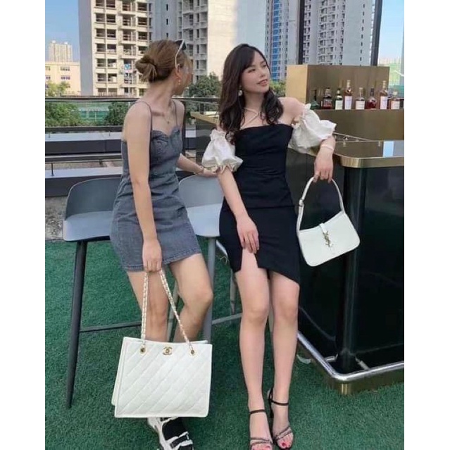 Túi xách kép nách chữYSL fullbox
