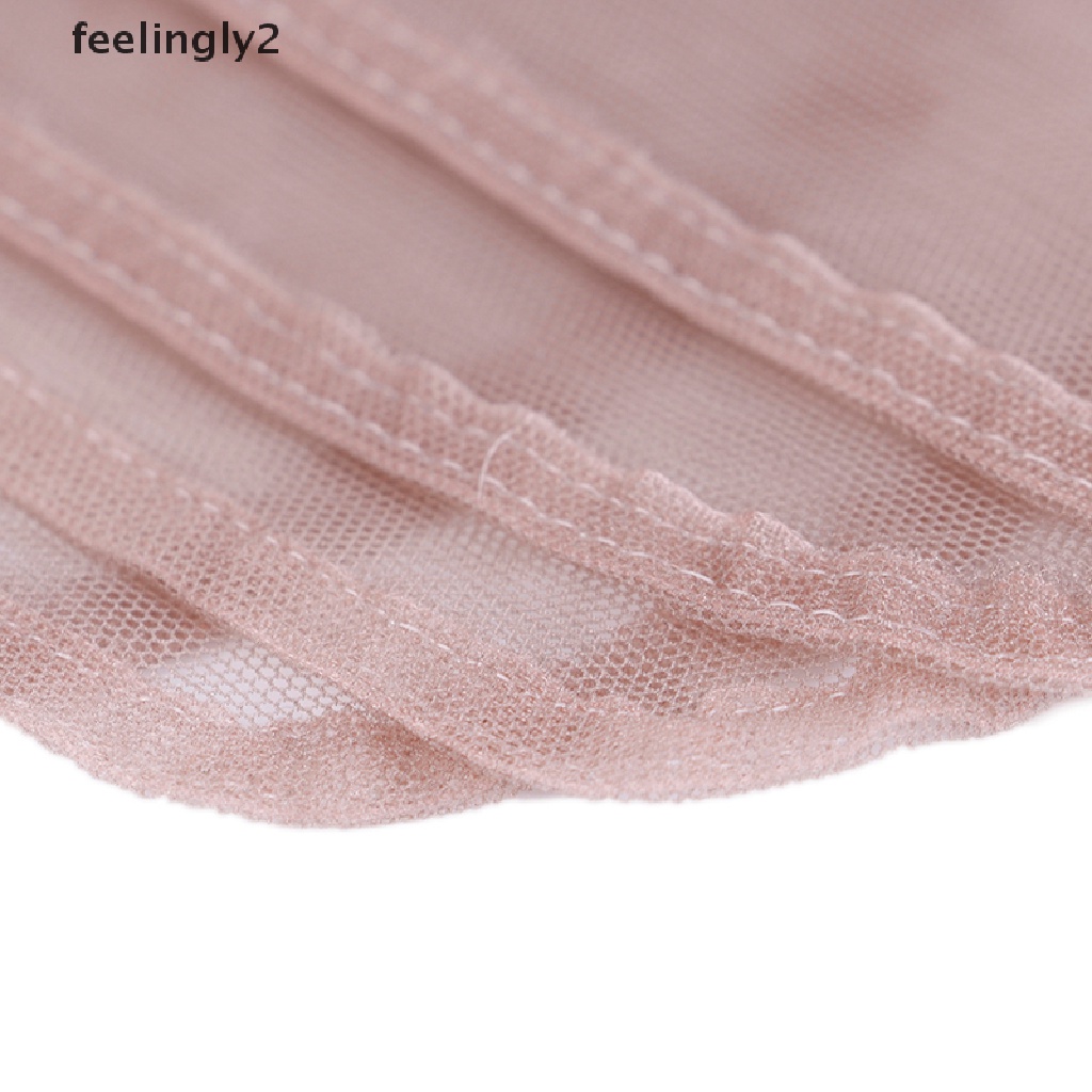 Mũ Lưới Trùm Tóc Giả 4 * 4cm Màu Nâu Thụy Sĩ Phối Ren Thời Trang