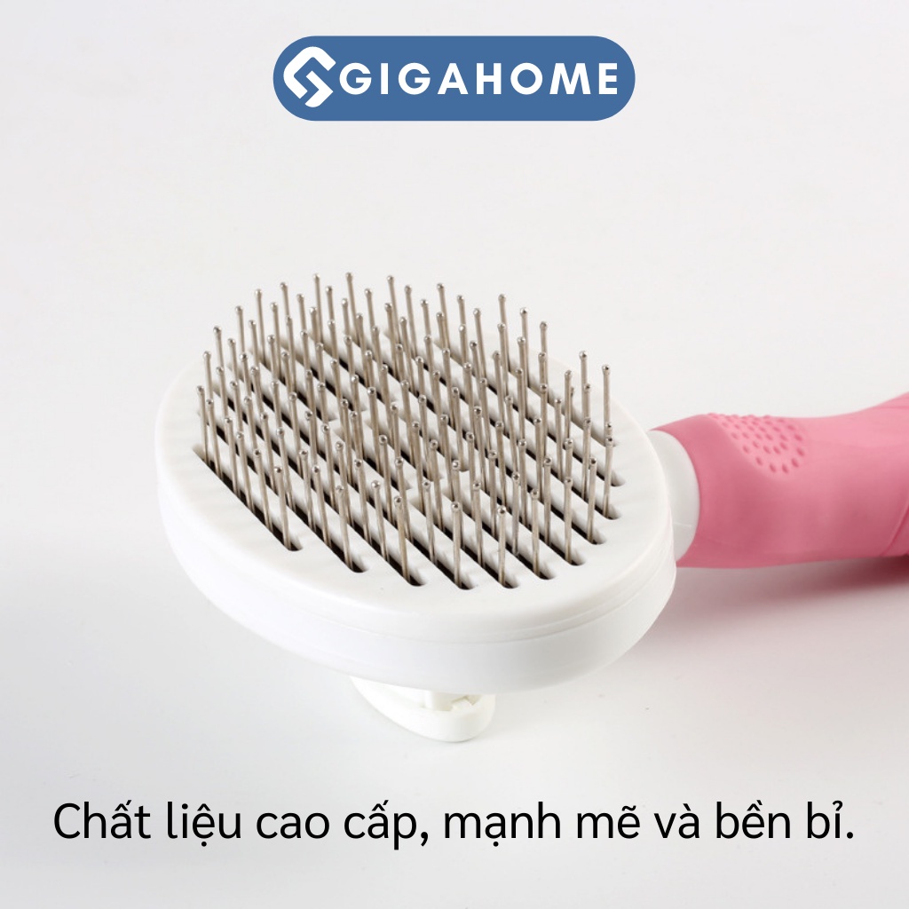 Lược Chải Lông Chó Mèo Có Nút Bấm GIGAHOME Massage Nhẹ Nhàng, Thoải Mái 8055