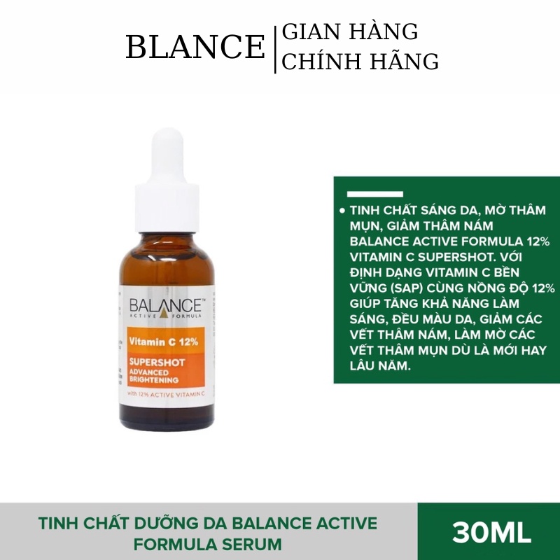 Tinh Chất Giảm Thâm Balance Active Formula Vitamin C Brightening Serum 30ml