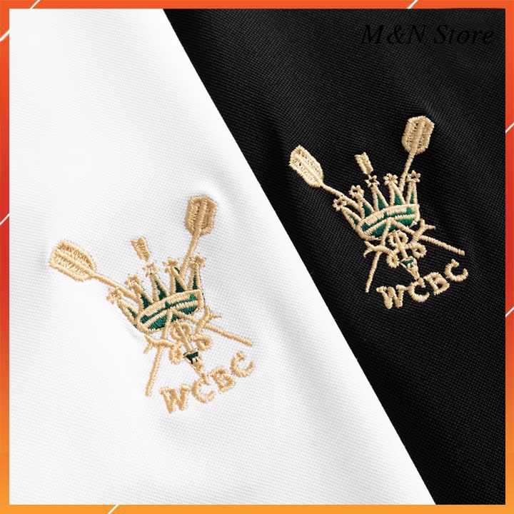 Áo polo nam tay ngắn cổ bẻ phối xanh vải cotton cá sấu thoáng mát