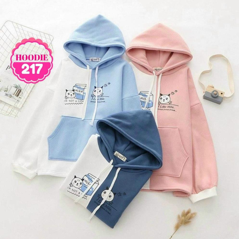 ÁO HOODIE PHỐI MÀU CỰC XINH AHD217 ⚡100% ẢNH THẬT⚡HOODIE NỮ XINH XẮN | BigBuy360 - bigbuy360.vn
